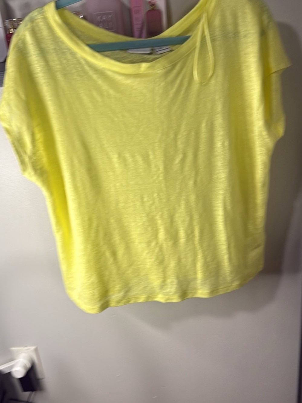 Women’s Bright Yellow Short Sleeve sweater